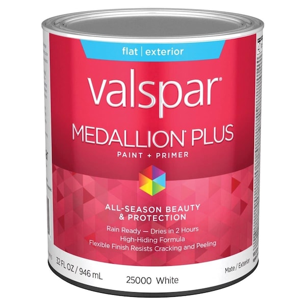 Paperperfect 1 qt. Medallion Acrylic Latex House Trim Paint & Primer, White PA3986551 - main